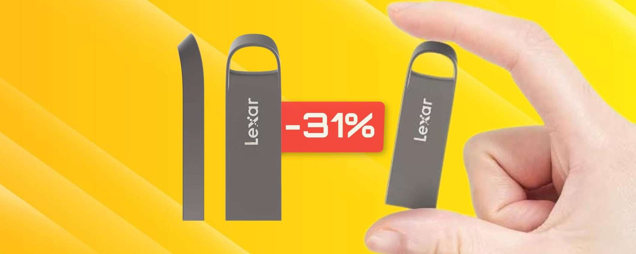 Chiavetta USB 64GB, subito tua al costo di una pizza: bastano 6€ Chiavetta USB 64GB, subito tua al costo di una pizza: bastano 6€