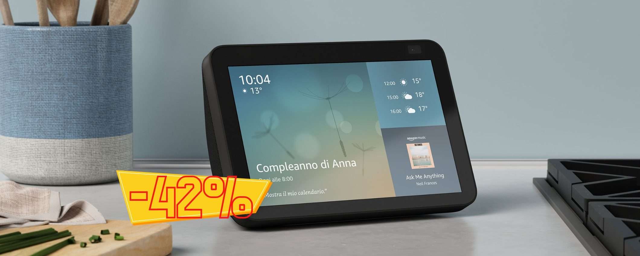Echo Show 8 a prezzo BOMBA su Amazon (-42%) Echo Show 8 a prezzo BOMBA su Amazon (-42%)