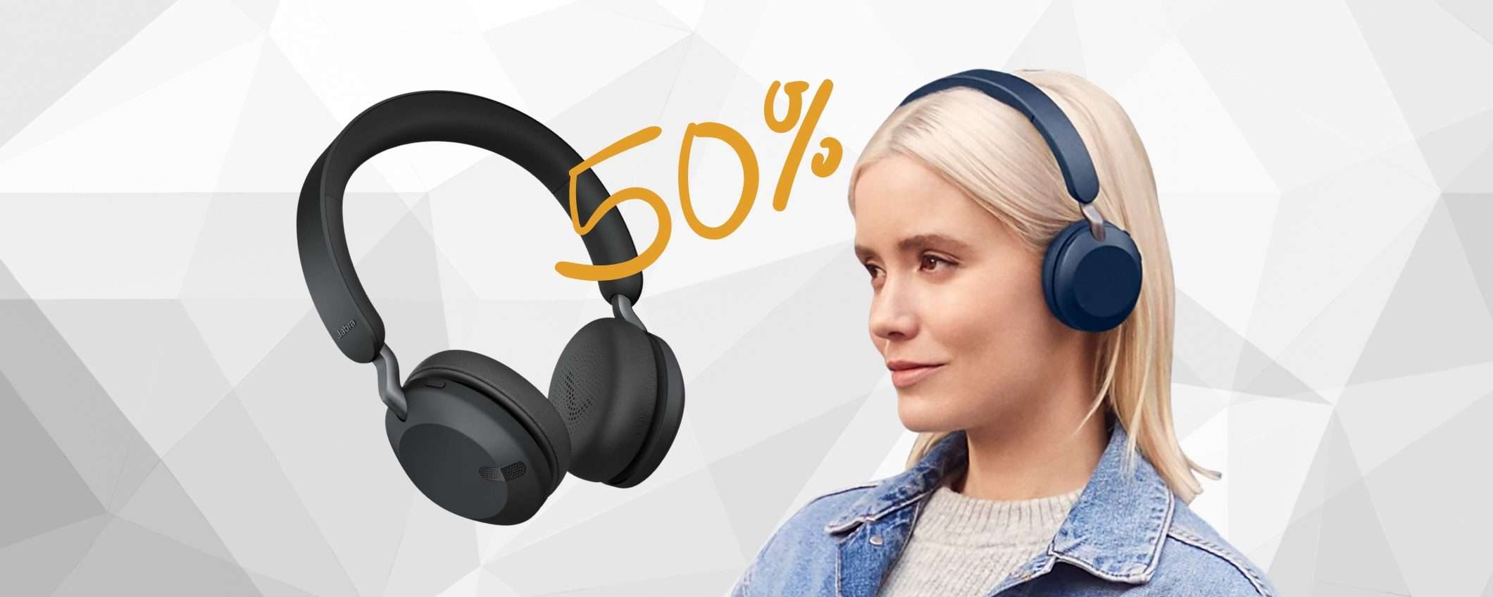 Jabra Elite 45h: cuffie wireless MERAVIGLIOSE al 50% in MENO Jabra Elite 45h: cuffie wireless MERAVIGLIOSE al 50% in MENO