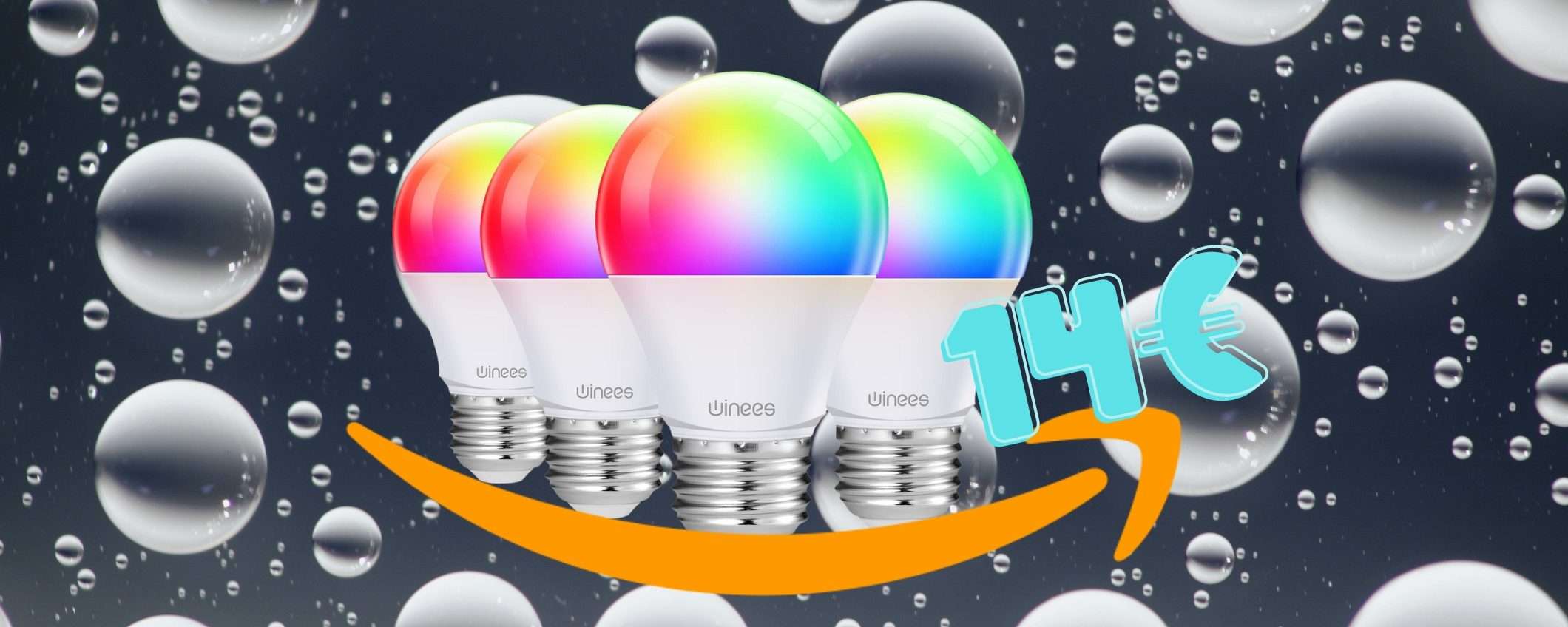 Lampadine WiFi multicolore (4Pz) a PREZZO SGRETOLATO, 14€ Lampadine WiFi multicolore (4Pz) a PREZZO SGRETOLATO, 14€