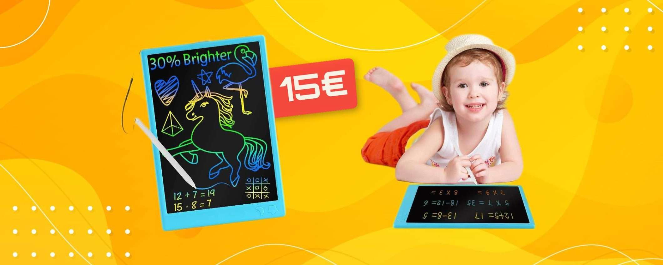 Lavagna LCD, un regalo di Natale che i bambini adoreranno: solo 15€