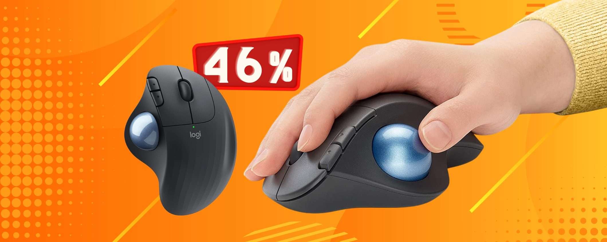 Logitech Ergo M575: il mouse wireless COMODO a un prezzo RIDICOLO (31€)