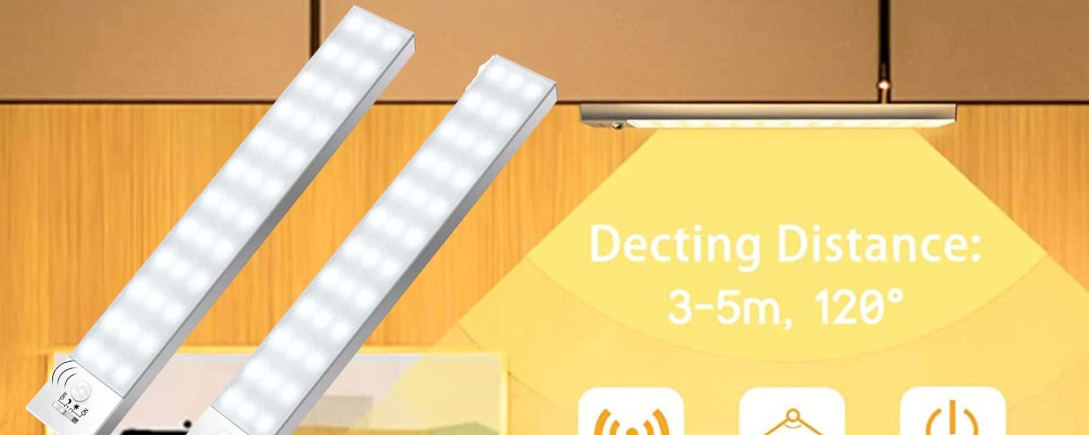 Luce automatica OVUNQUE e senza fili: 9€ per questa lampada ricaricabile top Luce automatica OVUNQUE e senza fili: 9€ per questa lampada ricaricabile top
