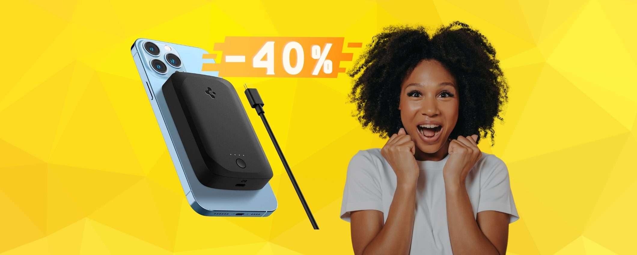Power bank magnetico per iPhone: su Amazon SCONTATO del 40% Power bank magnetico per iPhone: su Amazon SCONTATO del 40%