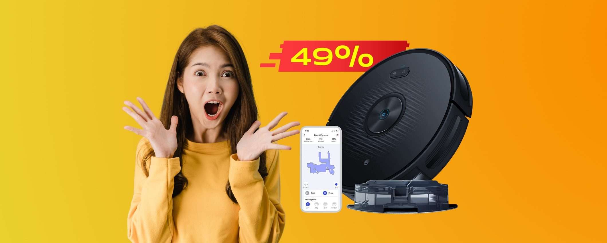 Robot aspirapolvere a un prezzo MAI VISTO, 112€ su Amazon (-49%) Robot aspirapolvere a un prezzo MAI VISTO, 112€ su Amazon (-49%)