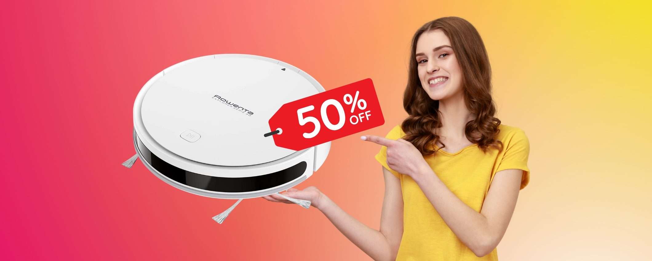 Rowenta: robot aspira e lavapavimenti al 50% in MENO su Amazon Rowenta: robot aspira e lavapavimenti al 50% in MENO su Amazon