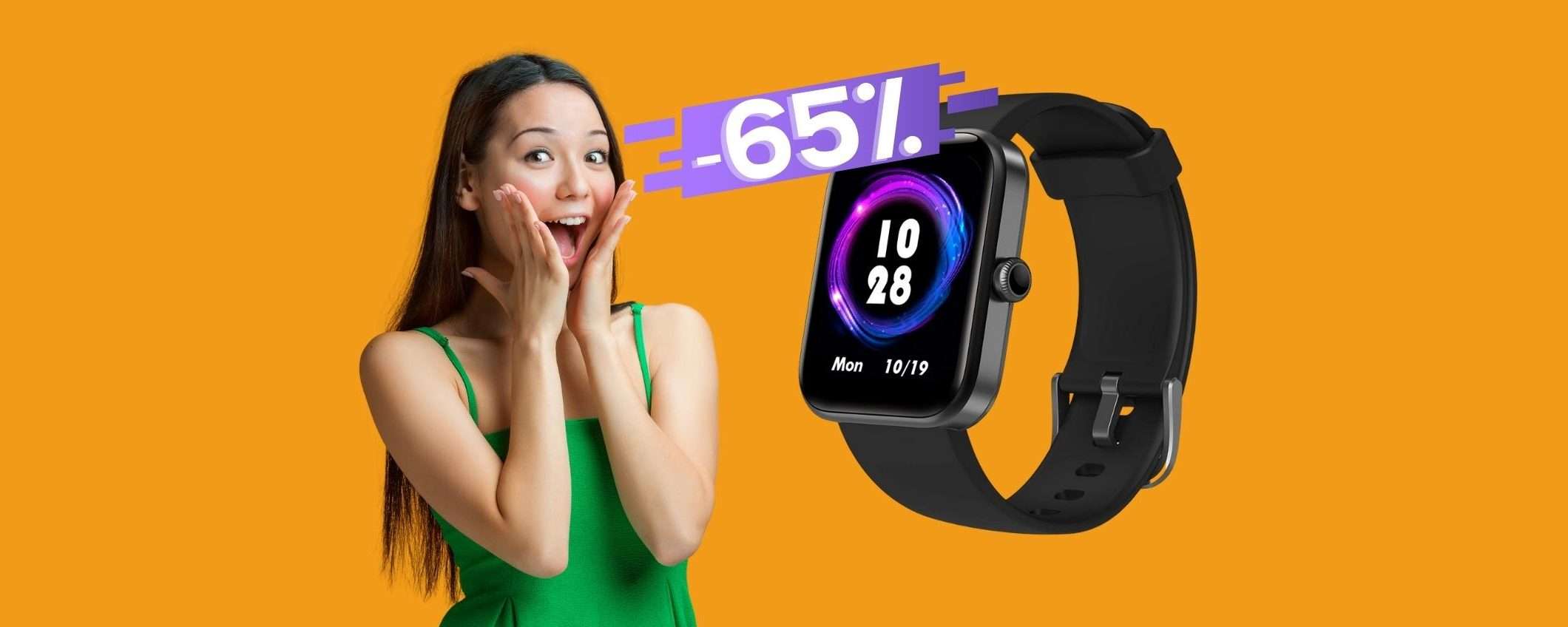Smartwatch impermeabile, dura 10 giorni: COUPON segreto ed è tuo a 15€ Smartwatch impermeabile, dura 10 giorni: COUPON segreto ed è tuo a 15€