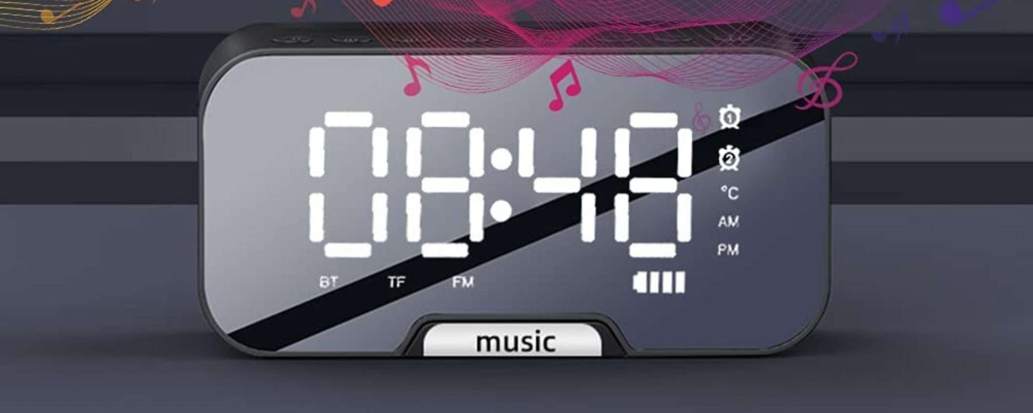 Speaker Bluetooth, sveglia e termometro: gadget WOW a 16€, Amazon fuori controllo Speaker Bluetooth, sveglia e termometro: gadget WOW a 16€, Amazon fuori controllo