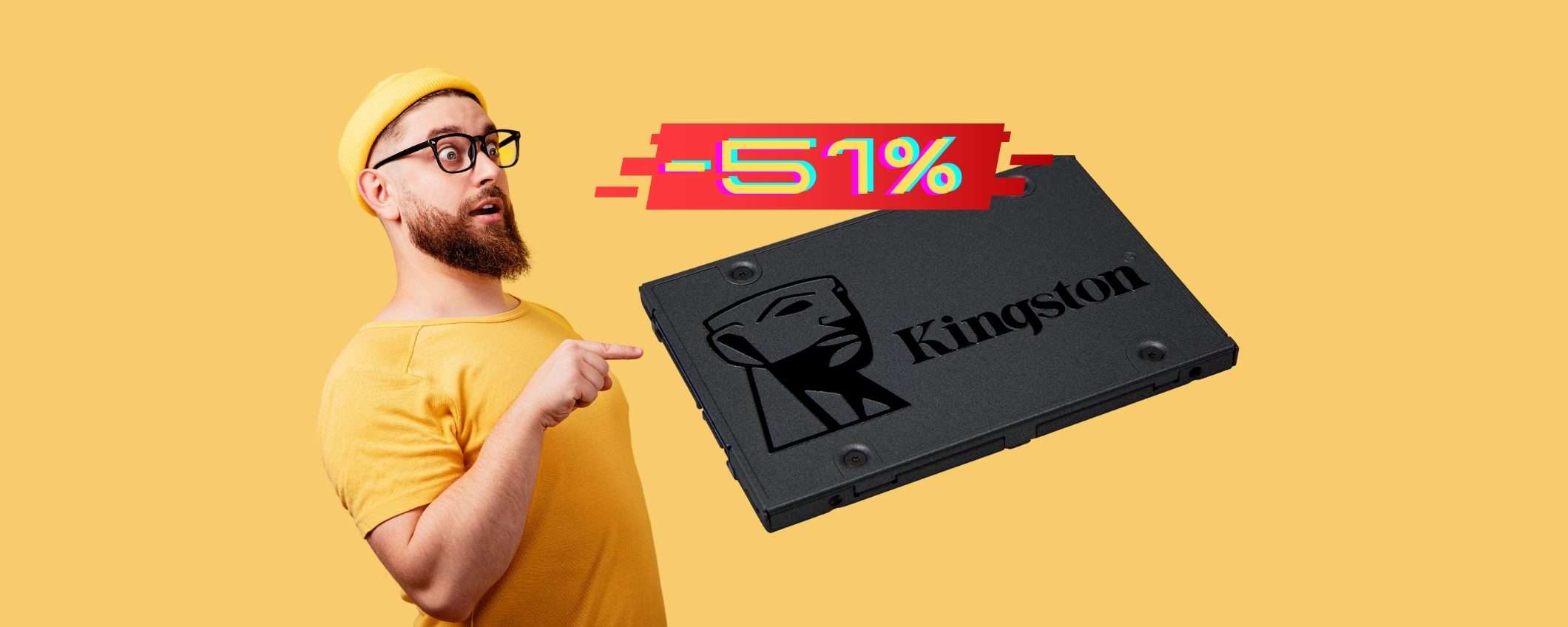 SSD interno da 240GB Kingston a soli 21€: ROBA da MATTI