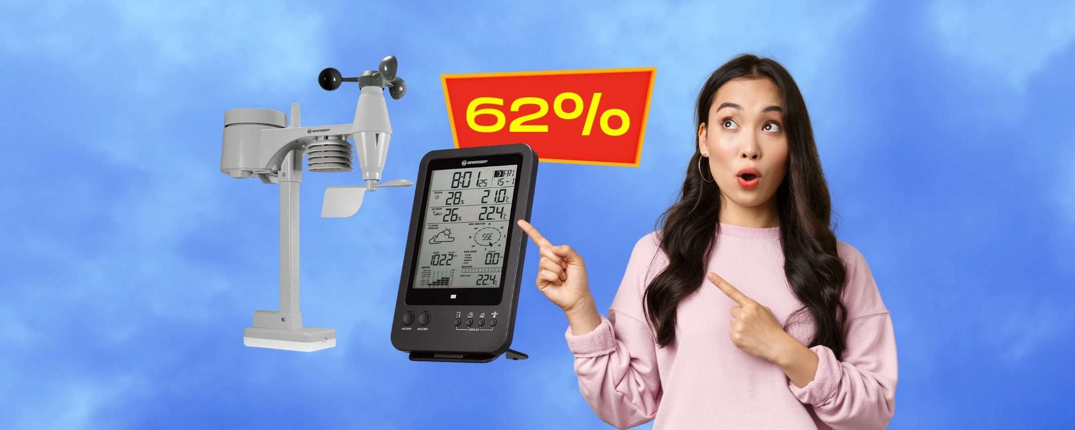 Stazione meteorologica 5 in 1: PREZZACCIO Amazon (-62%) Stazione meteorologica 5 in 1: PREZZACCIO Amazon (-62%)