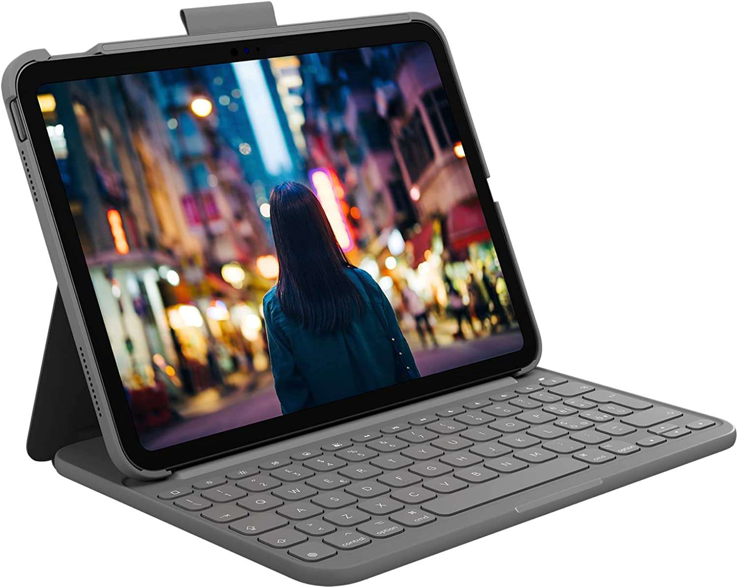 Logitech Slim Folio Custodia con Tastiera per iPad (10a Generazione) con Tastiera Wireless Integrata