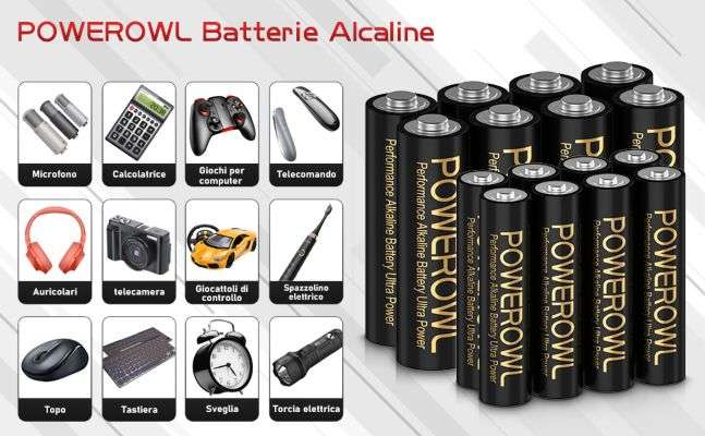 Batterie alcaline sconto