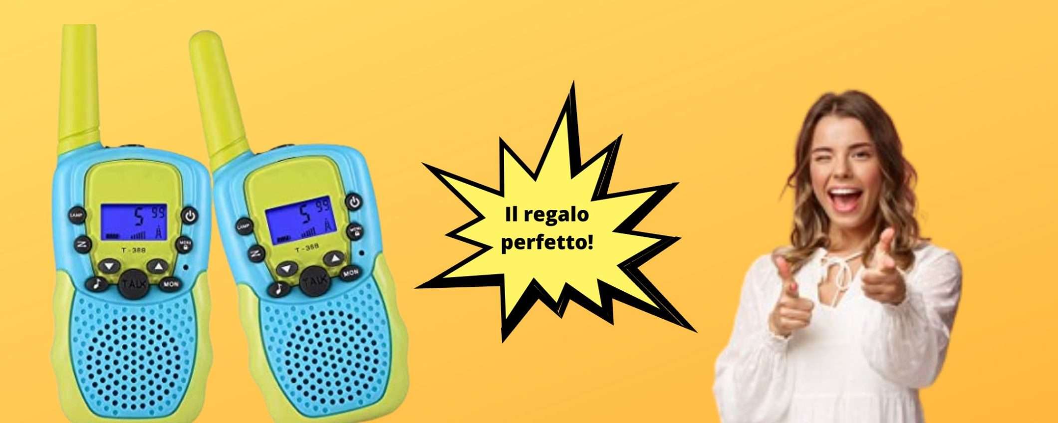 Walkie Talkie a 8 canali, il regalo perfetto ora in sconto su Amazon