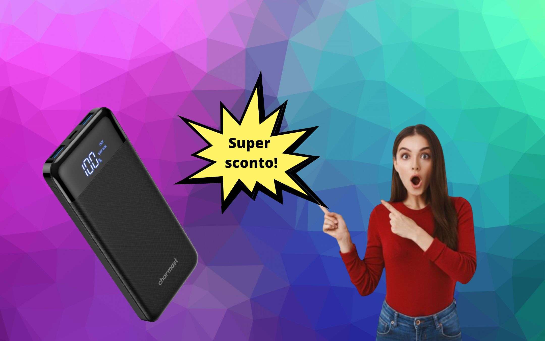 Power bank con schermo LED con un SUPER SCONTO su Amazon