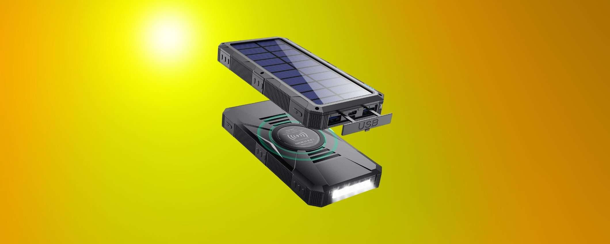 Questo powerbank a energia solare ti sorprenderà: 30800mAh per 30€ Questo powerbank a energia solare ti sorprenderà: 30800mAh per 30€