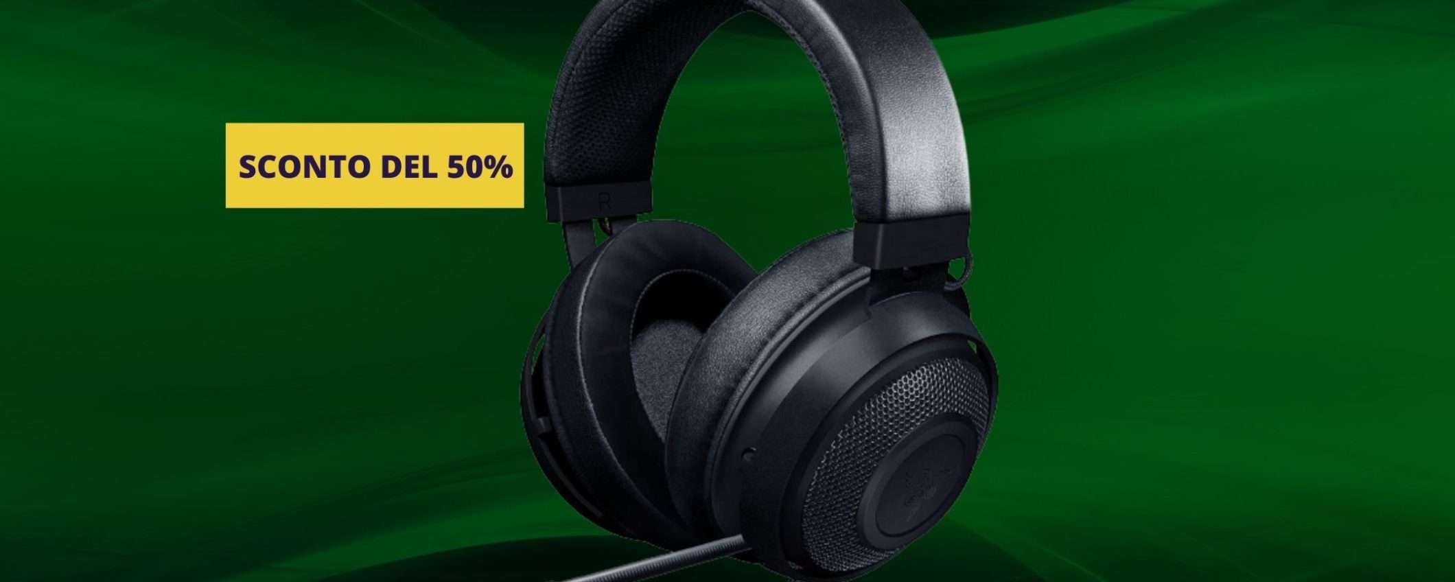 Razer Kraken a metà del loro normale prezzo, follia di Amazon (da non farsi scappare) Razer Kraken a metà del loro normale prezzo, follia di Amazon (da non farsi scappare)