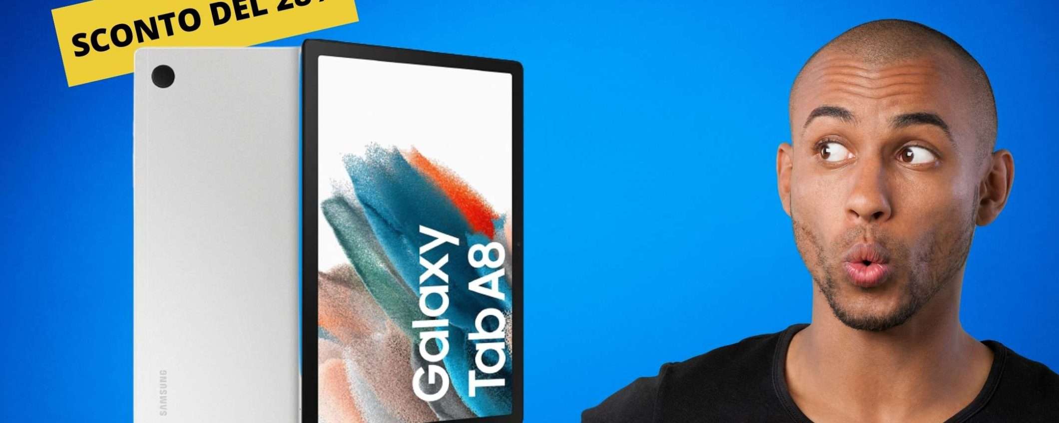 Samsung Galaxy Tab A8: un signor tablet oggi ad un prezzo vergognosamente basso Samsung Galaxy Tab A8: un signor tablet oggi ad un prezzo vergognosamente basso