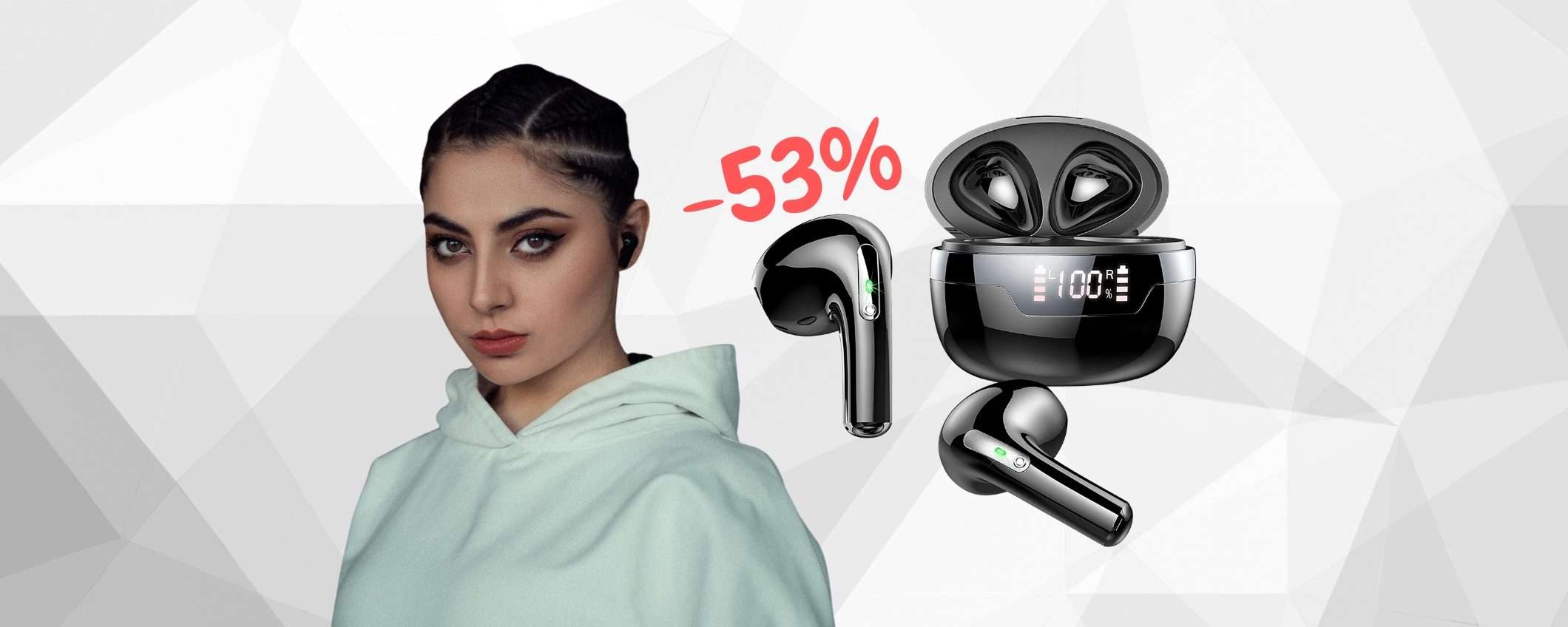 Auricolari Bluetooth con 40h di autonomia a MENO di 18€ Auricolari Bluetooth con 40h di autonomia a MENO di 18€
