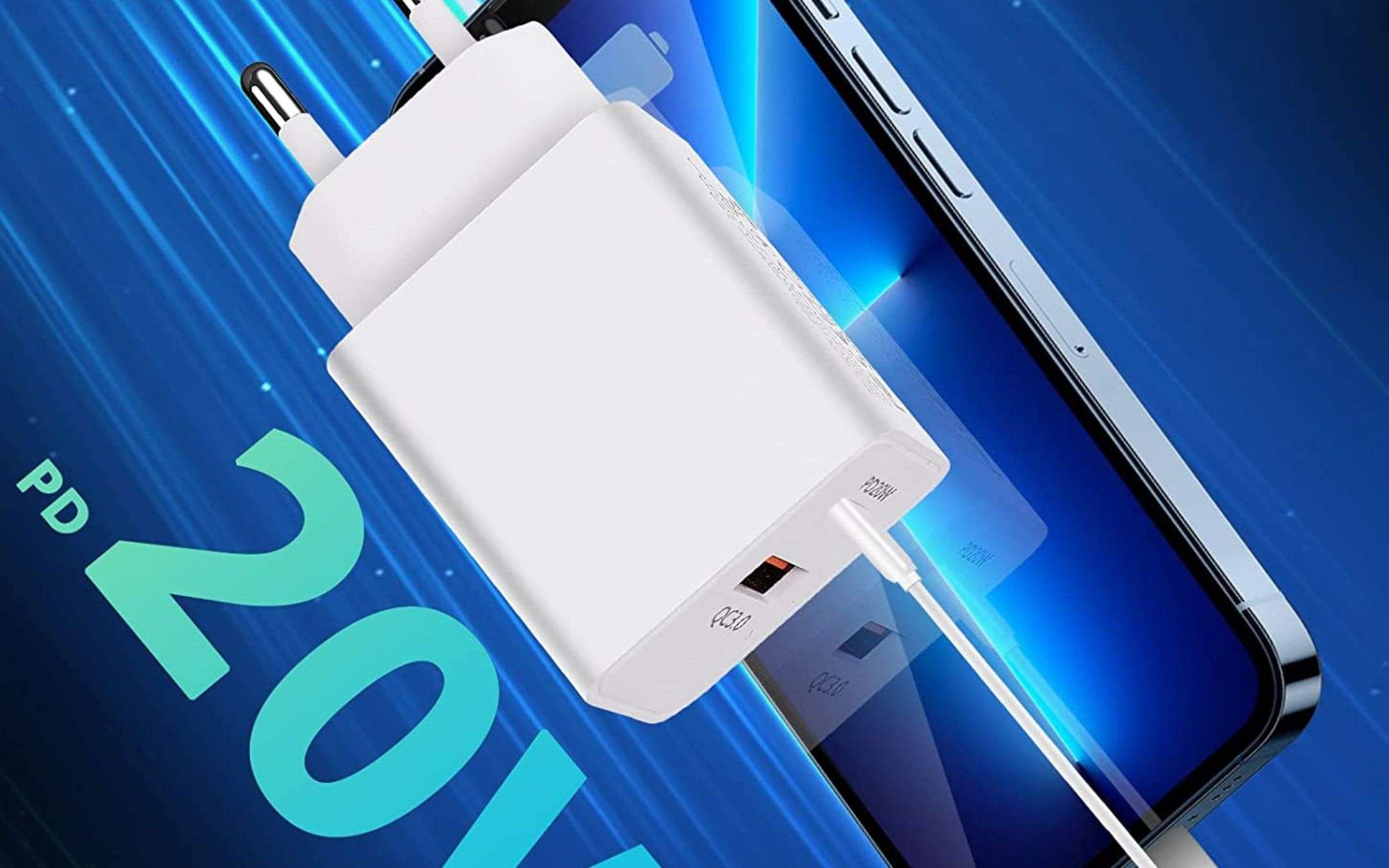 LEYF 2-Porte Caricatore USB e USB C 20W, QC Quick Charge 3.0, Adattatore Alimentazione,Caricabatterie, caricatore da viaggio,Compatibile con tutti i dispositivi iPhone e Android, T-32AC LEYF 2-Porte Caricatore USB e USB C 20W, QC Quick Charge 3.0, Adattatore Alimentazione,Caricabatterie, caricatore da viaggio,Compatibile con tutti i dispositivi iPhone e Android, T-32AC