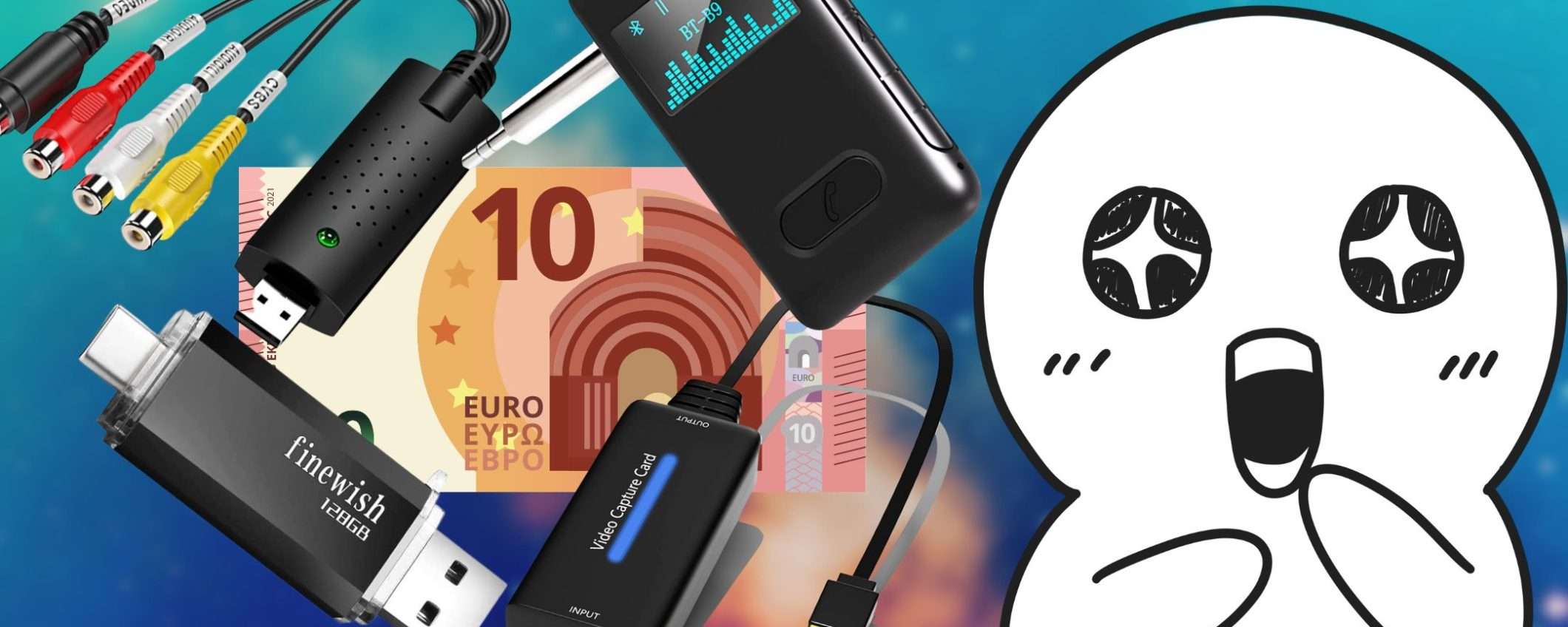 Amazon, gli IRRESISTIBILI tech: 5 gadget utilissimi a meno di 10€
