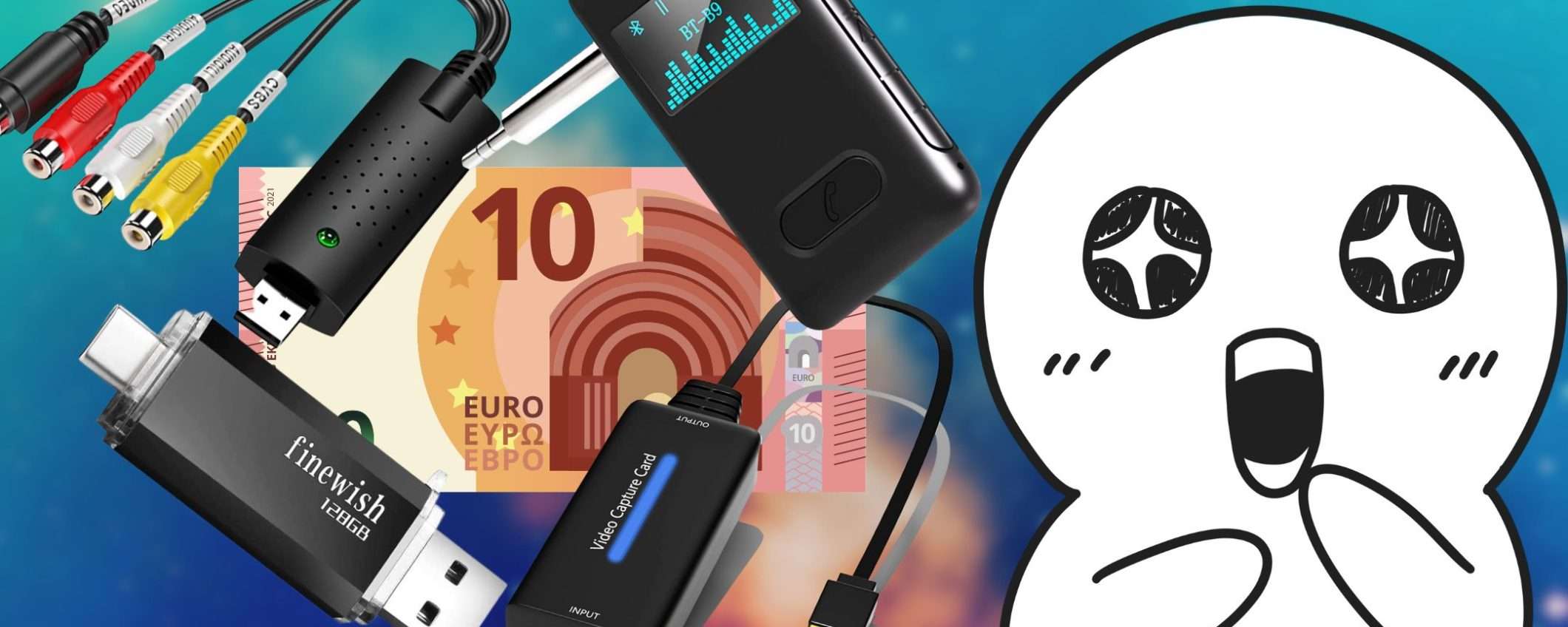 Amazon, gli IRRESISTIBILI tech: 5 gadget utilissimi a meno di 10€ Amazon, gli IRRESISTIBILI tech: 5 gadget utilissimi a meno di 10€