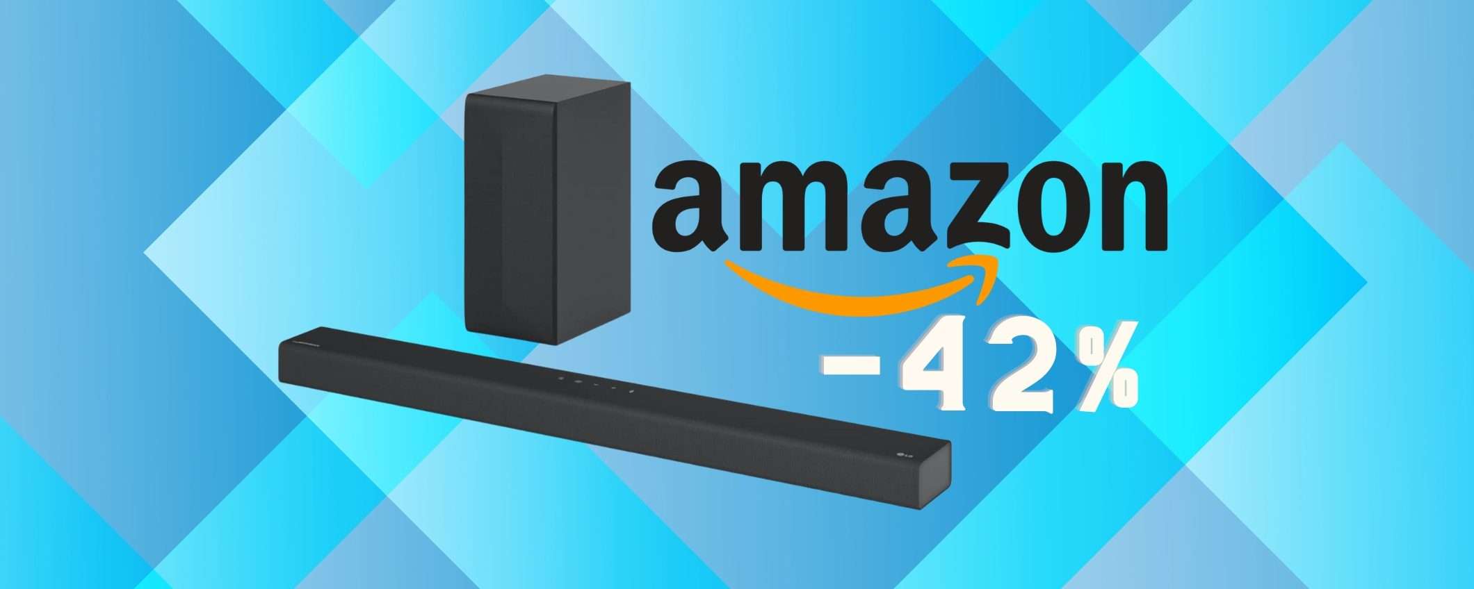 LG S65Q: soundbar MAGNIFICA al 42% in MENO su Amazon LG S65Q: soundbar MAGNIFICA al 42% in MENO su Amazon