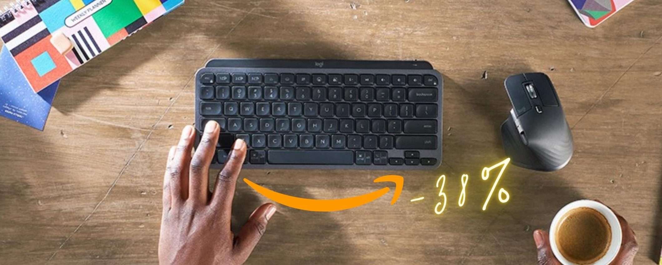 Logitech MX Keys: la MIGLIORE tastiera wireless compatta a prezzo WOW Logitech MX Keys: la MIGLIORE tastiera wireless compatta a prezzo WOW