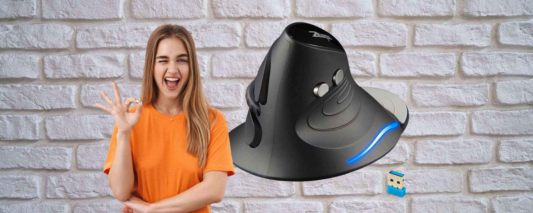 Mouse verticale wireless: ADDIO mal di polso a prezzo TOP Mouse verticale wireless: ADDIO mal di polso a prezzo TOP