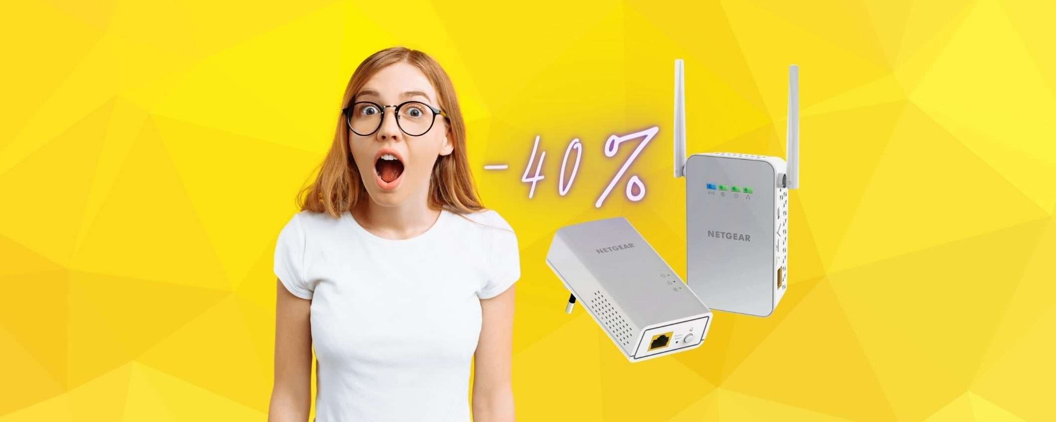 Netgear: 2 ripetitori wireless per connessione INTERNET VELOCE (-40%) Netgear: 2 ripetitori wireless per connessione INTERNET VELOCE (-40%)