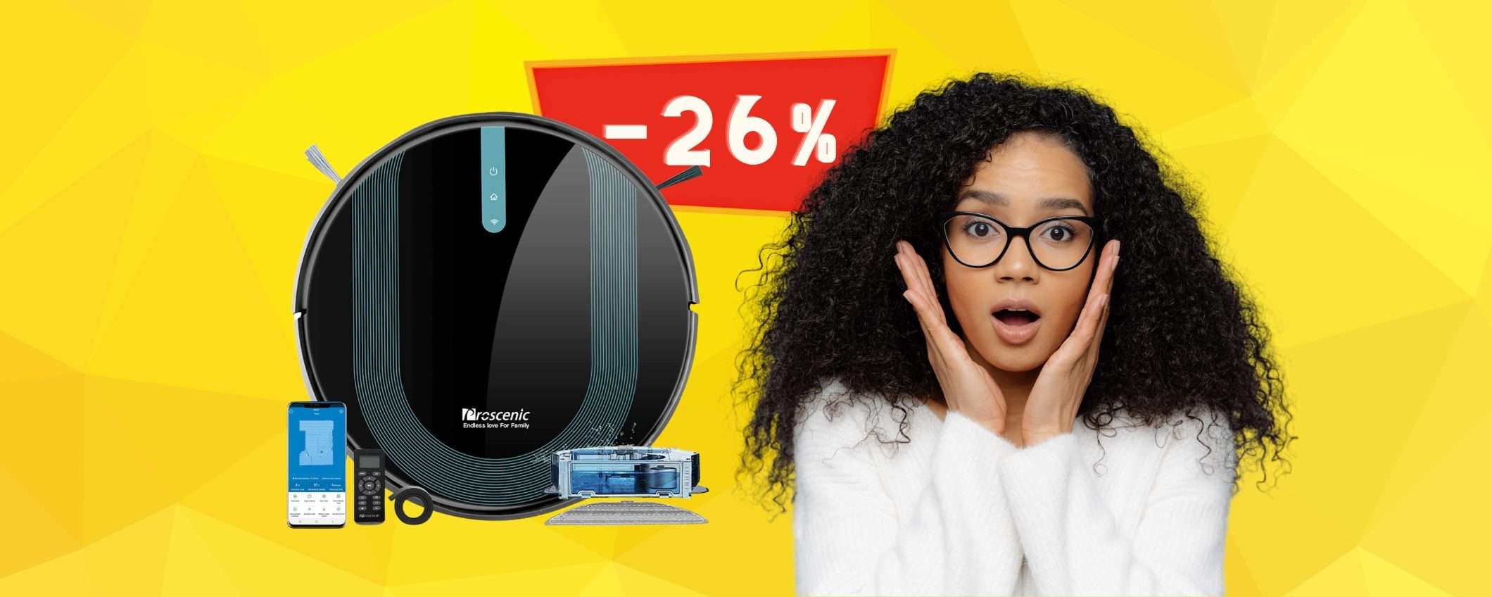 Proscenic 850T: robot aspirapolvere lavapavimenti in SUPER SCONTO Proscenic 850T: robot aspirapolvere lavapavimenti in SUPER SCONTO