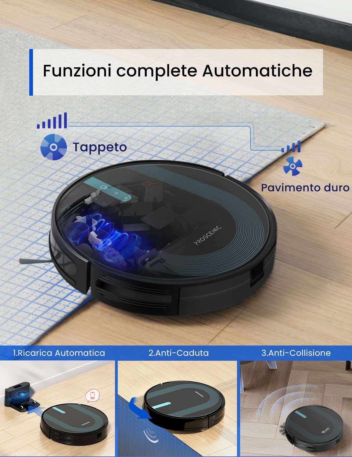 proscenic-850t-robot-aspirapolvere-lavapavimenti-super-sconto-automatico
