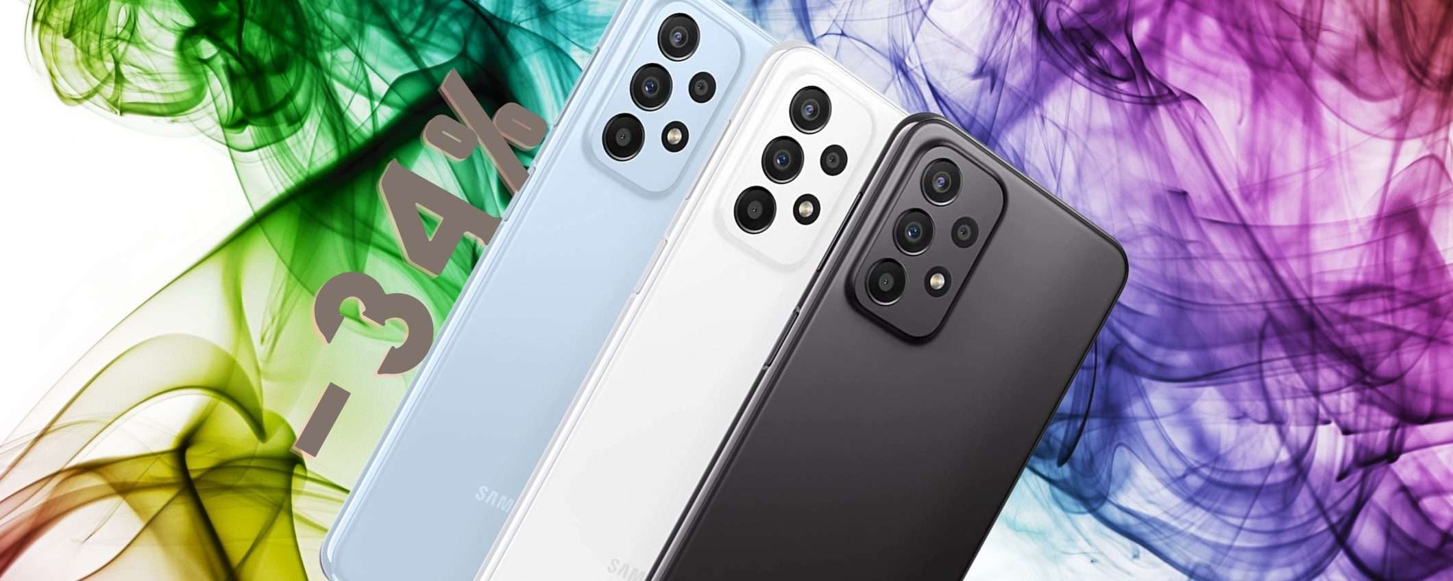 Samsung Galaxy A23 5G a prezzo STRACCIATO su Amazon (-34%) Samsung Galaxy A23 5G a prezzo STRACCIATO su Amazon (-34%)