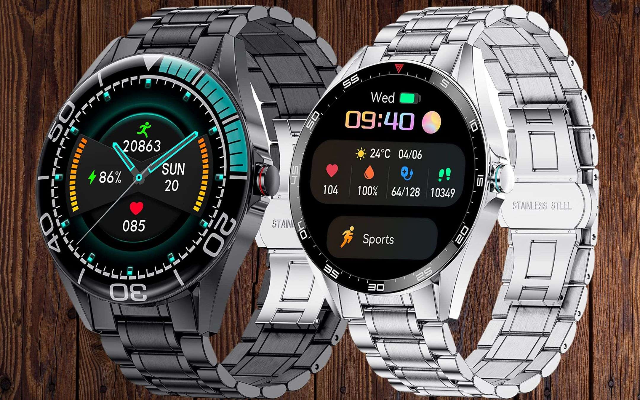 Smartwatch con cinturino ACCIAIO e chiamate: il lusso a poco su  (46€)