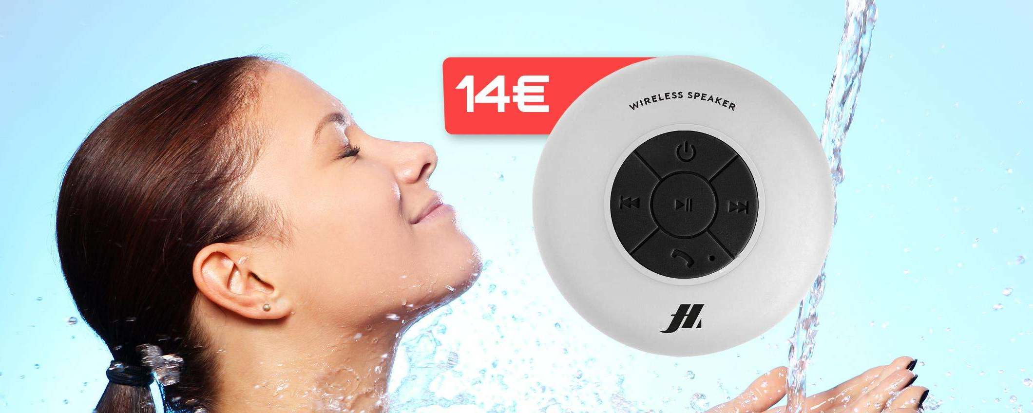 Speaker Bluetooth per musica e telefonate anche sotto la doccia (14€) Speaker Bluetooth per musica e telefonate anche sotto la doccia (14€)