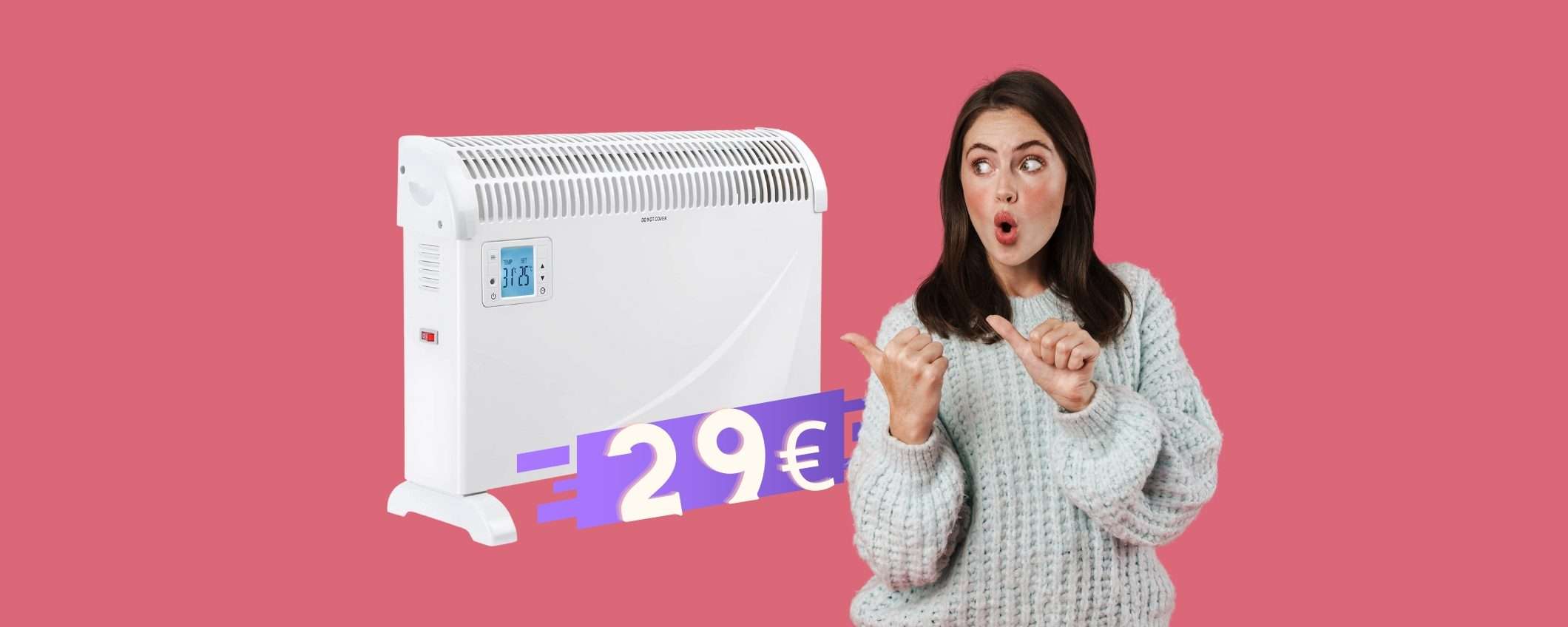 Stufa elettrica POTENTE con display per la temperatura a circa 29€ Stufa elettrica POTENTE con display per la temperatura a circa 29€