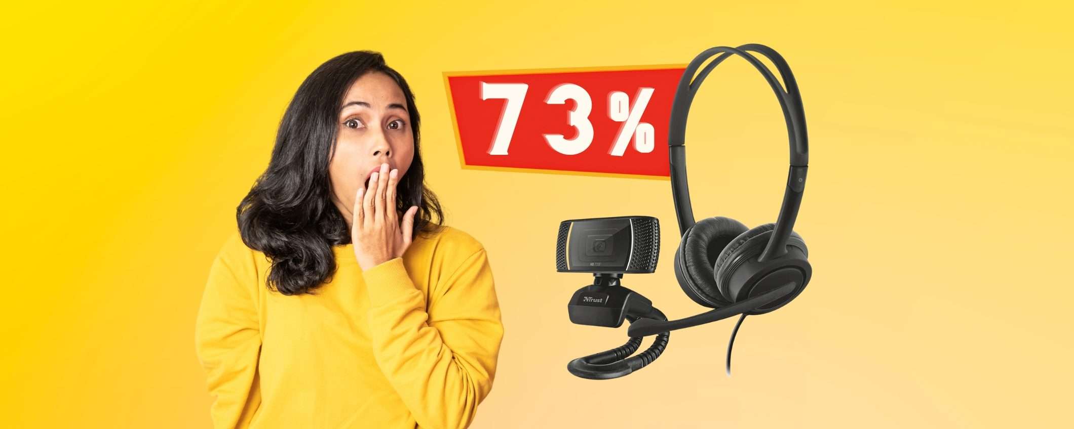 Trust lancia la BOMBA con il kit webcam HD e cuffie a 14€ (Amazon) Trust lancia la BOMBA con il kit webcam HD e cuffie a 14€ (Amazon)