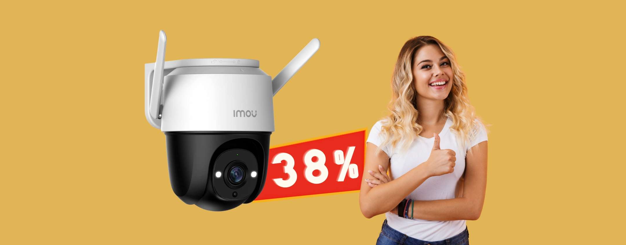 Videocamera WiFi 4MP Interna Con Visione Notturna A Colori E Rilevamento Umano – App V360Pro, Supporto MicroSD