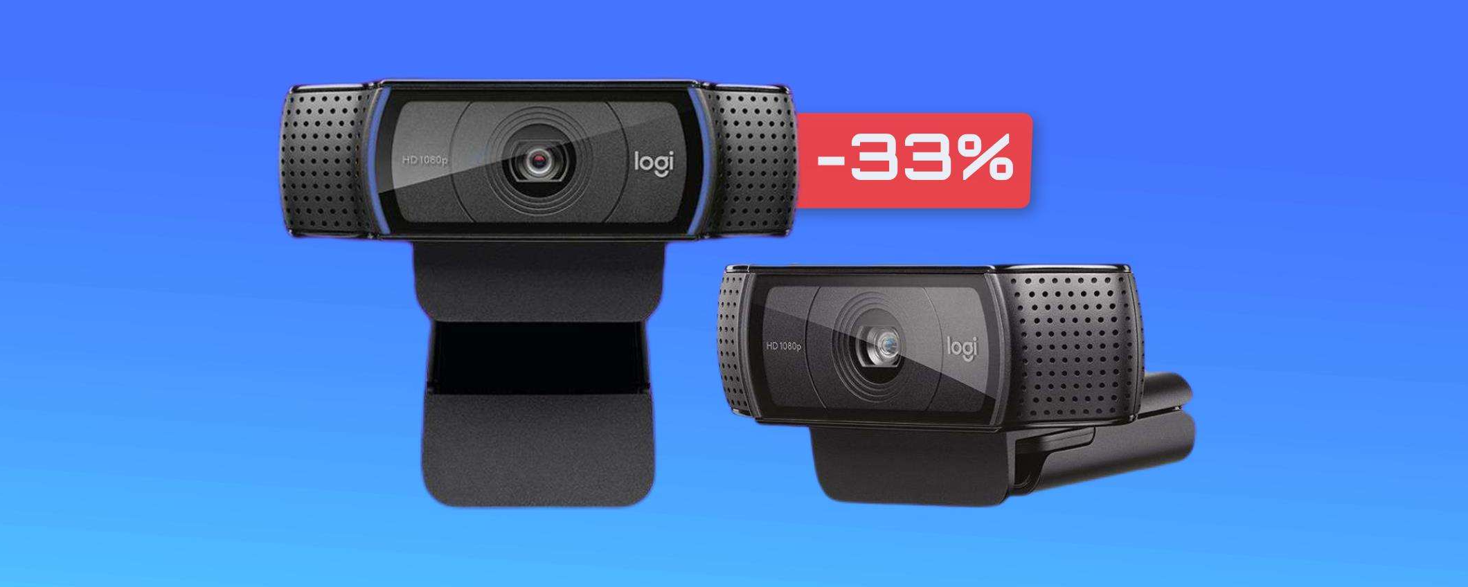 Webcam Logitech pieghevole, con 2 microfoni ed autofocus: solo 69€ Webcam Logitech pieghevole, con 2 microfoni ed autofocus: solo 69€