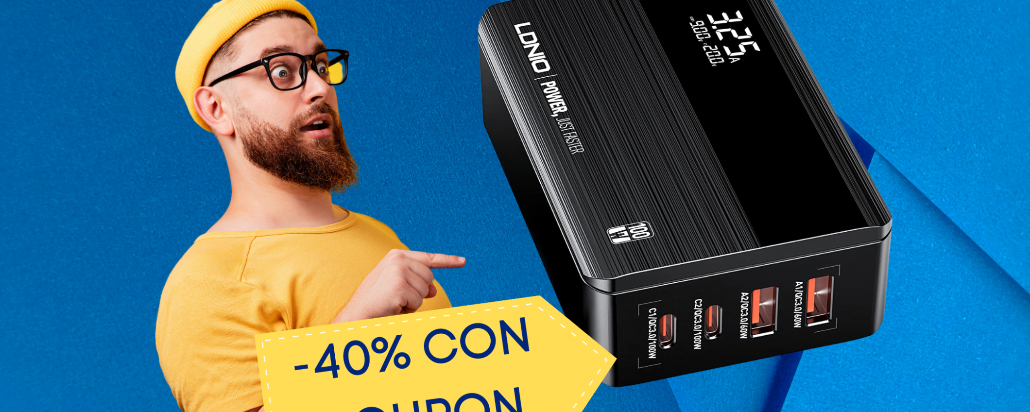 Caricatore Multiplo USB-C: sconto del 40% su Amazon con COUPON Caricatore Multiplo USB-C: sconto del 40% su Amazon con COUPON
