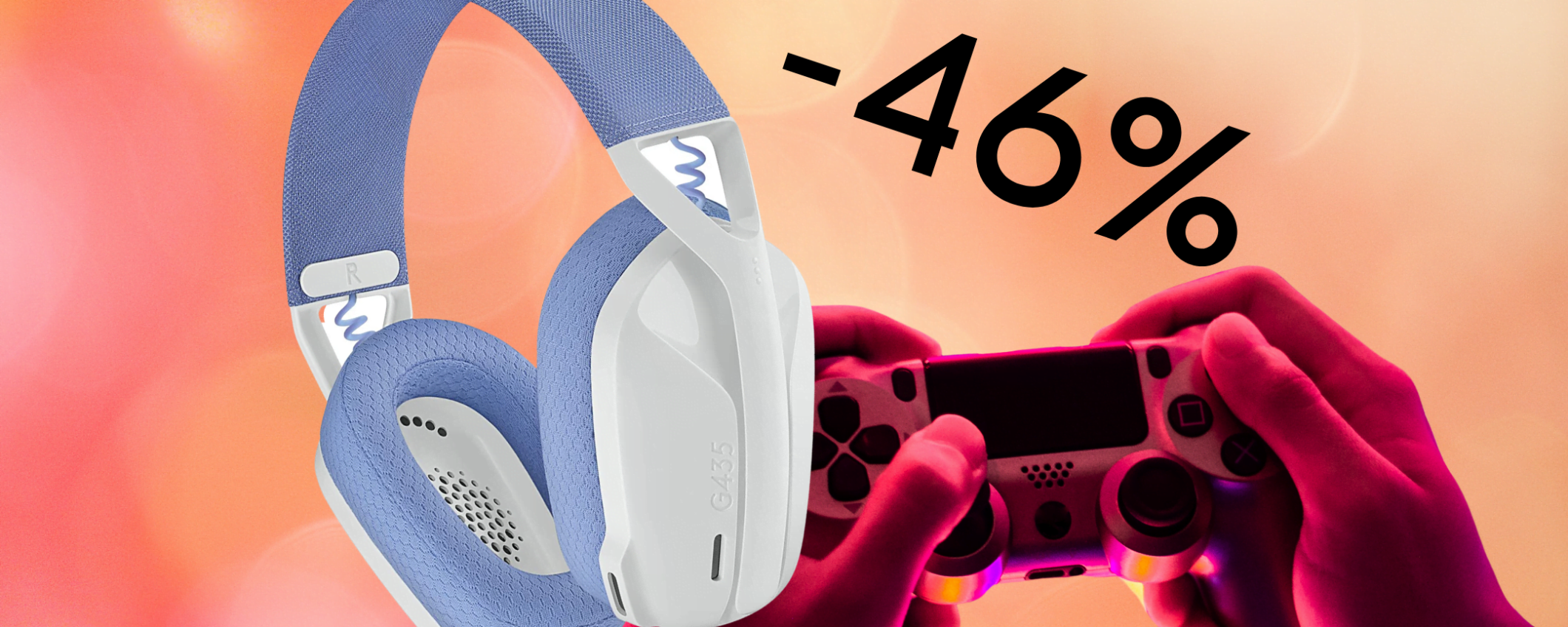 Logitech G435: Cuffie Gaming Bluetooth in sconto del 46% su Amazon Logitech G435: Cuffie Gaming Bluetooth in sconto del 46% su Amazon