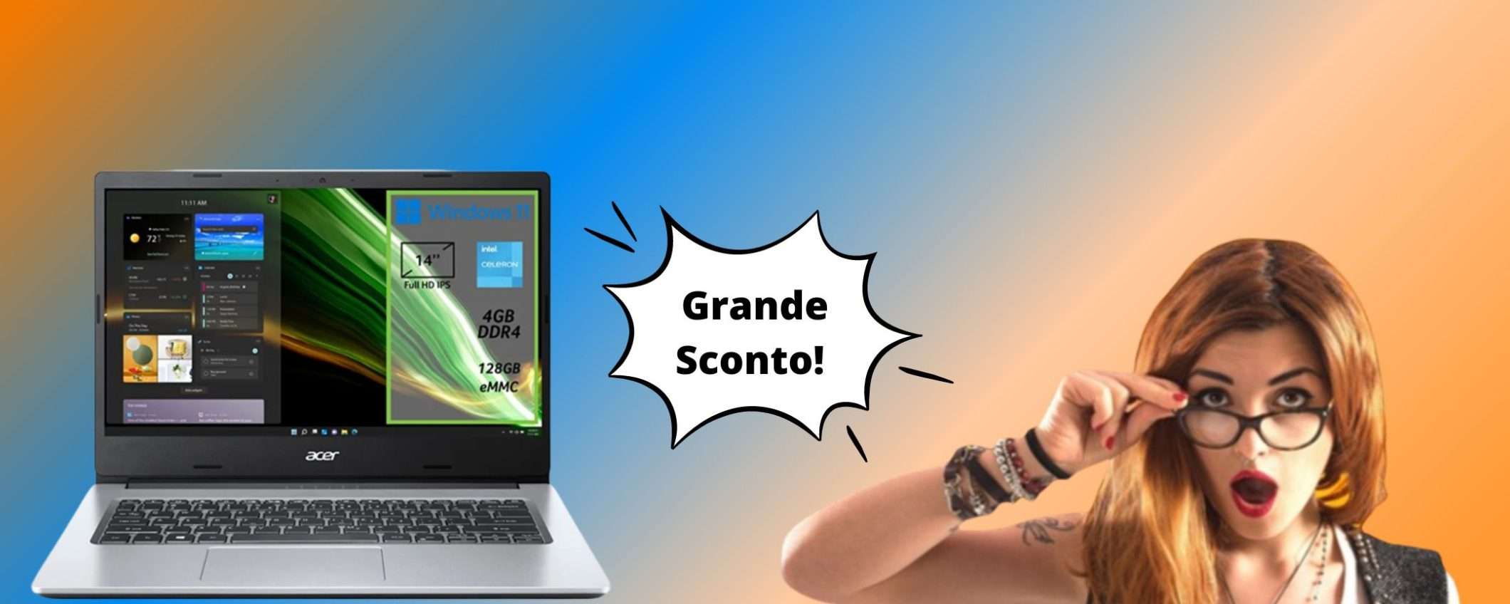Acer Aspire 1, ottimo laptop con un GRANDE SCONTO su Amazon Acer Aspire 1, ottimo laptop con un GRANDE SCONTO su Amazon
