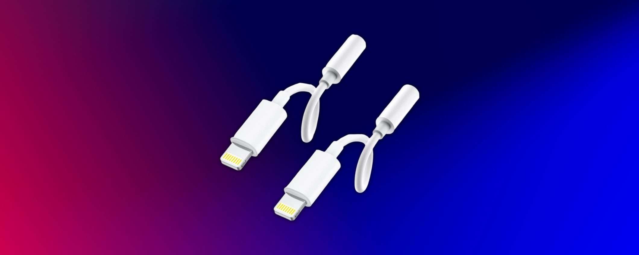 Adattatore da Lightning a Jack in OFFERTA LAMPO su Amazon (6€) Adattatore da Lightning a Jack in OFFERTA LAMPO su Amazon (6€)