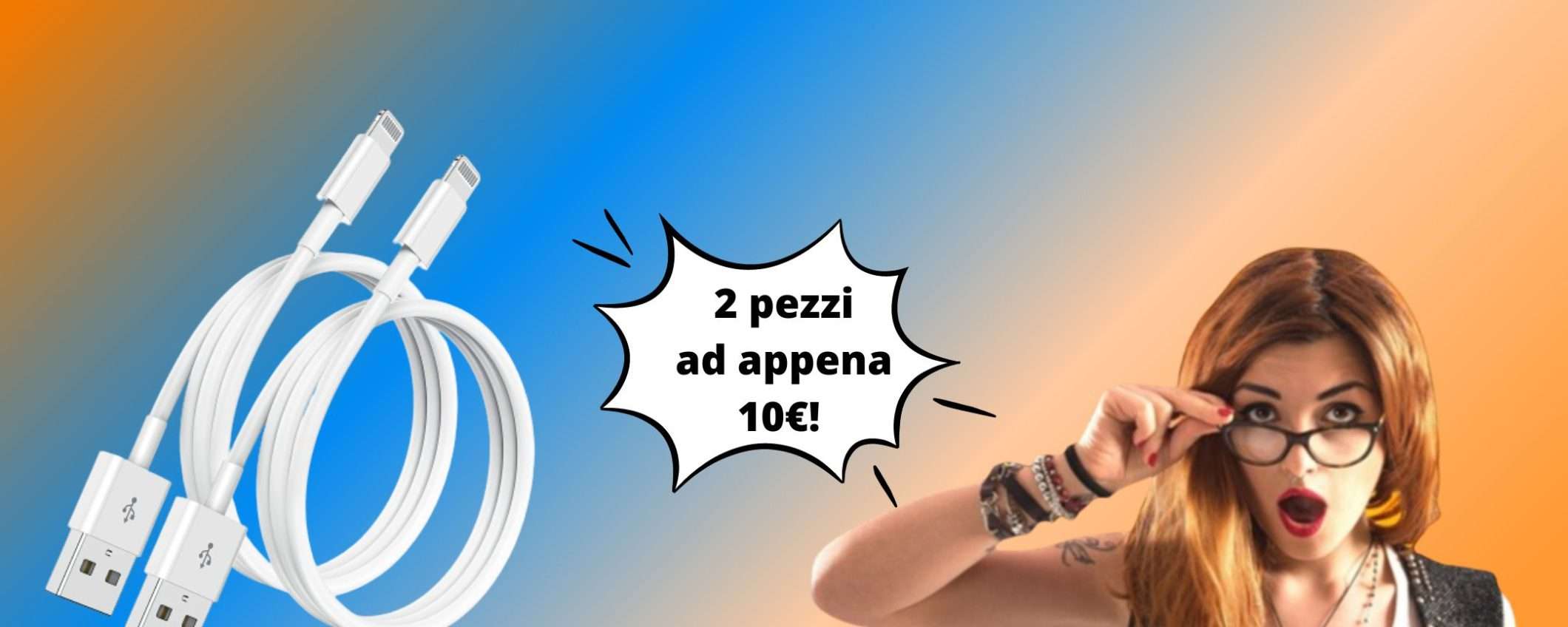 Cavetto iPhone originale, ora a 10€ su Amazon (2 pezzi) Cavetto iPhone originale, ora a 10€ su Amazon (2 pezzi)