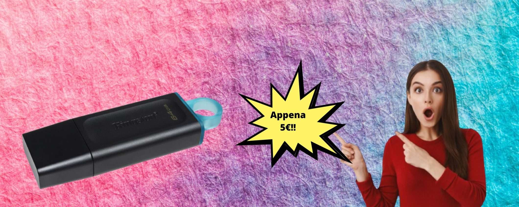 Chiavetta USB Kingston ad appena 5€, BOMBA AMAZON Chiavetta USB Kingston ad appena 5€, BOMBA AMAZON