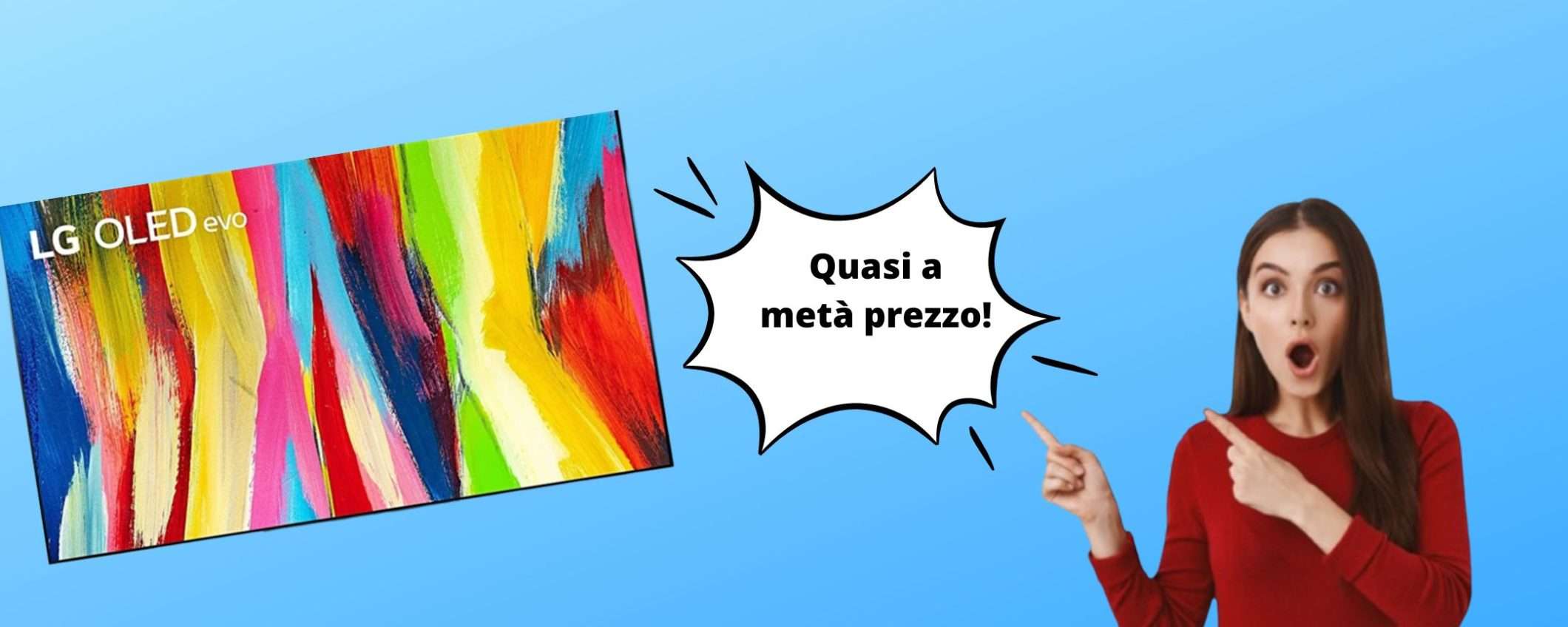 LG OLED Evo, TV favoloso ora a quasi la metà del prezzo su Amazon LG OLED Evo, TV favoloso ora a quasi la metà del prezzo su Amazon