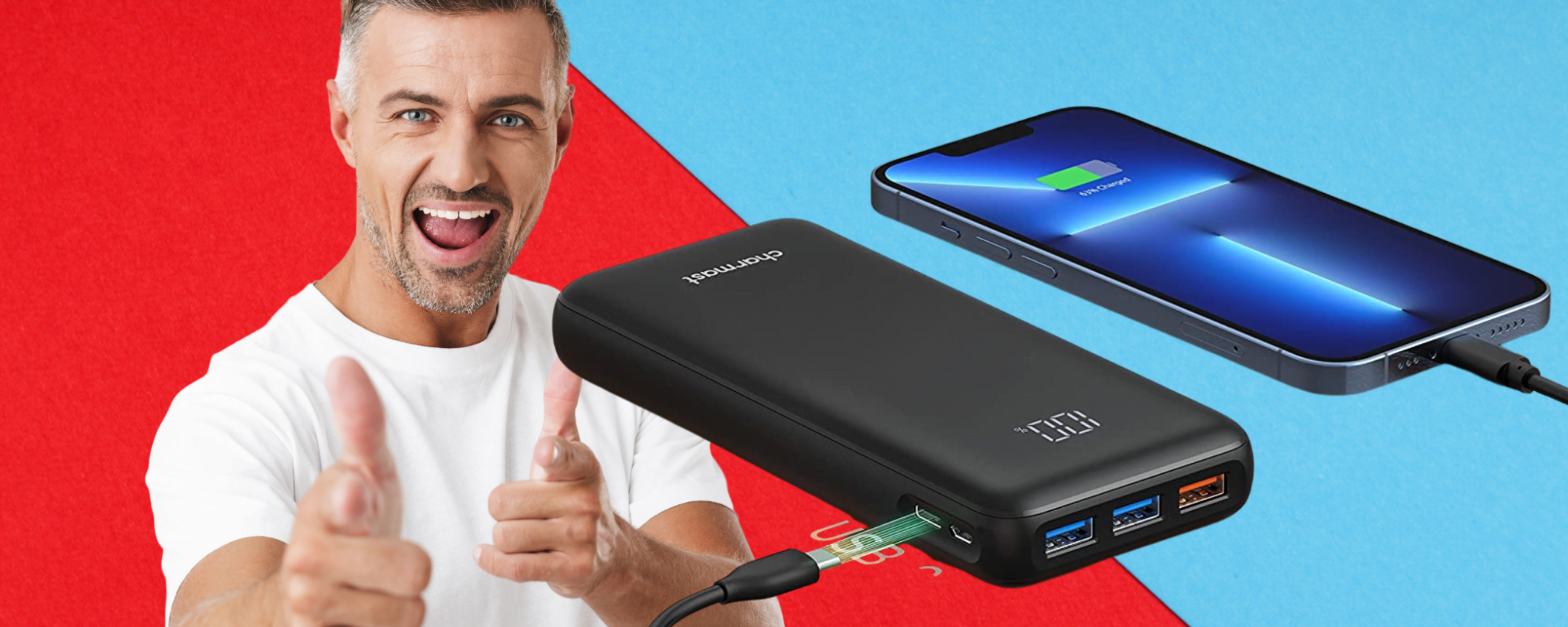 Power Bank portatile 4 uscite: DOPPIO sconto su Amazon con COUPON Power Bank portatile 4 uscite: DOPPIO sconto su Amazon con COUPON