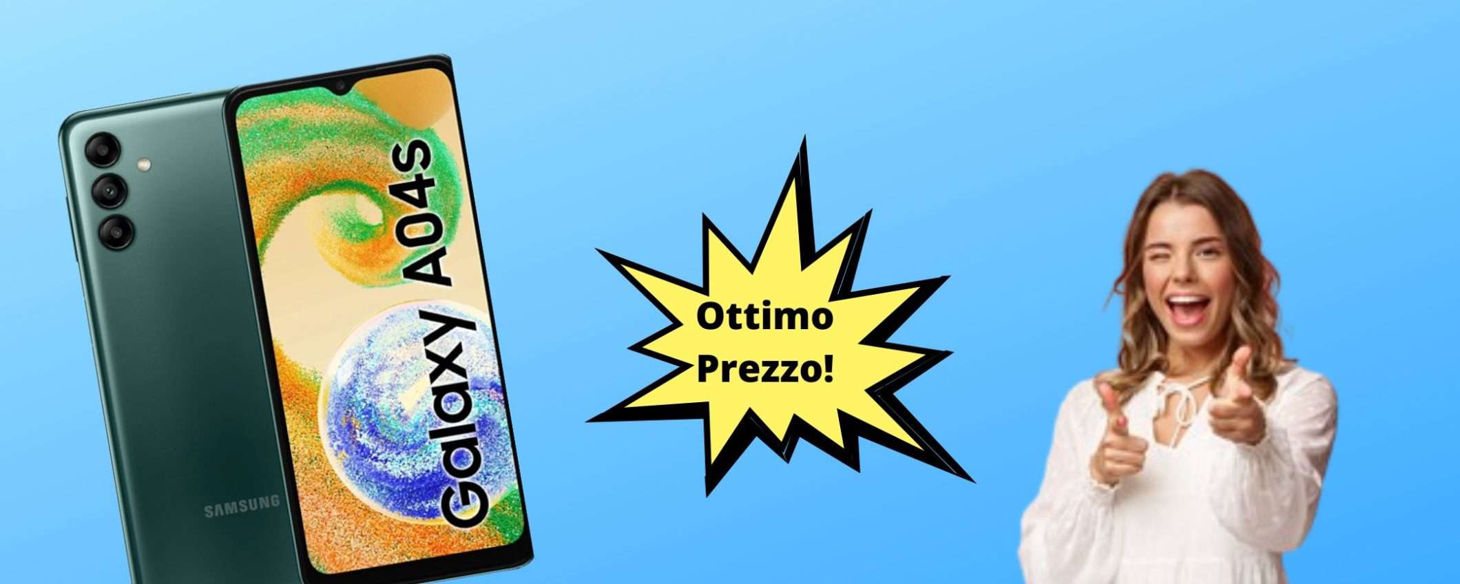 Samsung Galaxy A04s, ora ad un ottimo prezzo su Amazon Samsung Galaxy A04s, ora ad un ottimo prezzo su Amazon