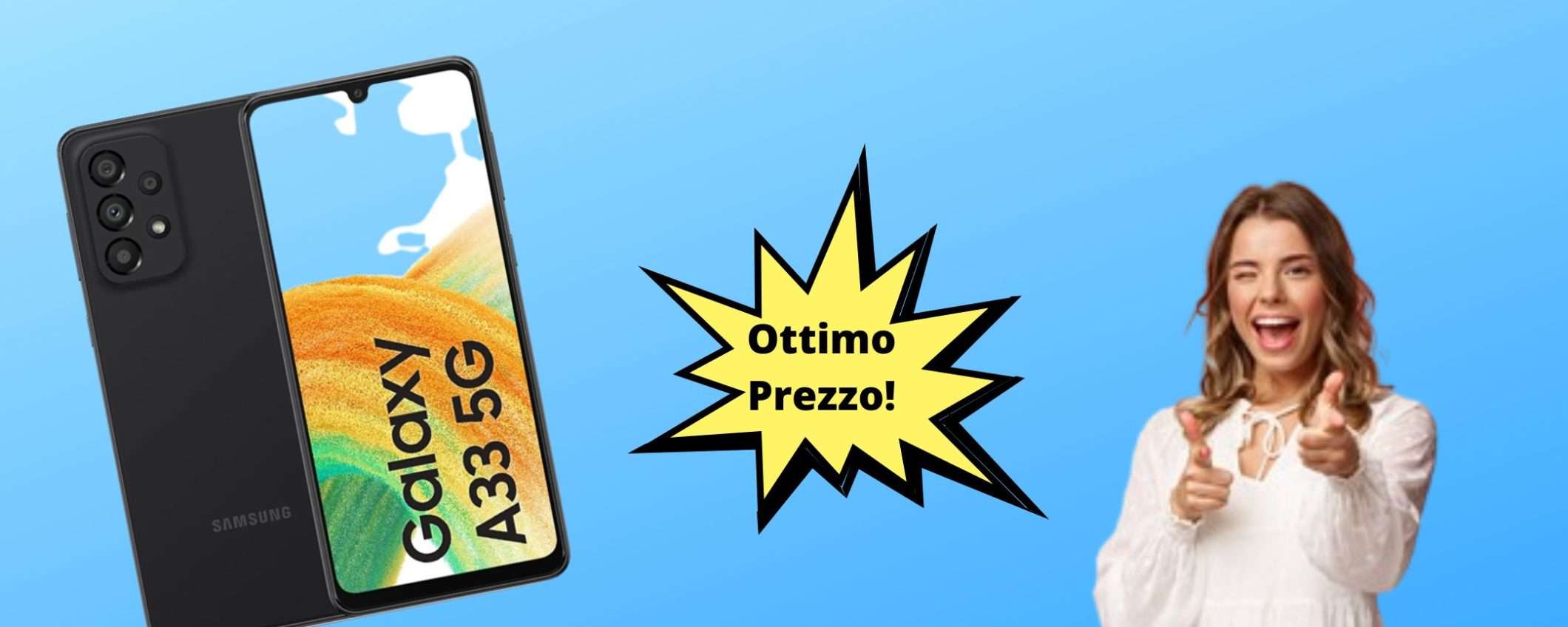 Samsung Galaxy A33, ora su Amazon con un GRANDE SCONTO Samsung Galaxy A33, ora su Amazon con un GRANDE SCONTO