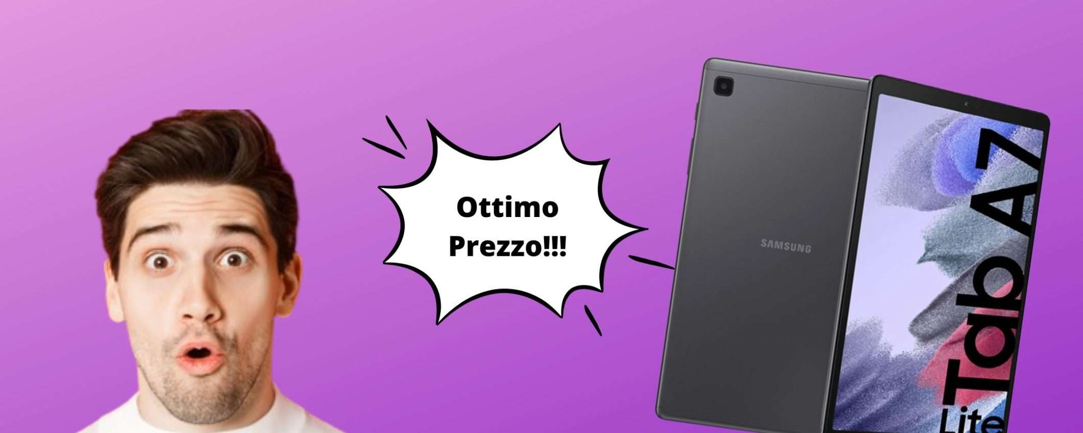 Samsung Galaxy Tab A7 Lite, PREZZO BOMBA sullo store Amazon Samsung Galaxy Tab A7 Lite, PREZZO BOMBA sullo store Amazon