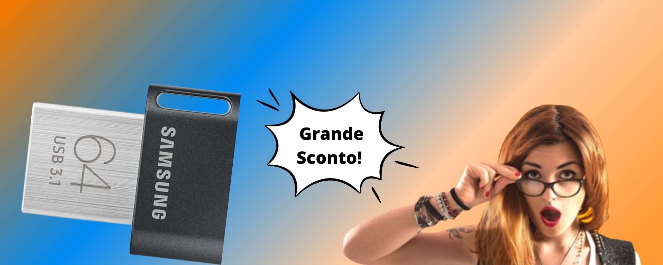 Mini chiavetta USB Samsung ora a quasi METÀ PREZZO su Amazon Mini chiavetta USB Samsung ora a quasi METÀ PREZZO su Amazon